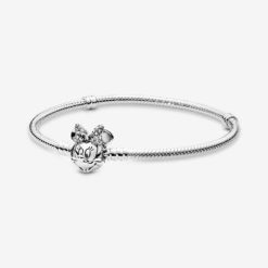 Disney Momenten Merk Pandora België Pave Minnie Mouse Sluiting Snake Chain Armband