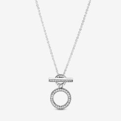 Dubbele Hoop T-bar Ketting Pandora België