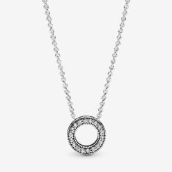 Logo Pave Cirkel Collier Ketting Pandora België