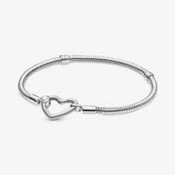 Momenten Hart Sluiting Slangenketting Pandora België Armband