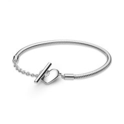 Momenten Hart T-bar Snake Chain Armband Merk Pandora België