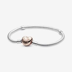 Momenten Rose Pandora België Merk Hart Sluiting Slang Ketting Armband