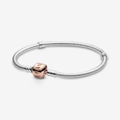 Momenten Snake Chain Pandora Belgium Merk Armband Met Rozensluiting