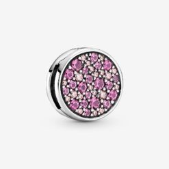 Reflecties Roze Pave Clip Bedels Pandora België