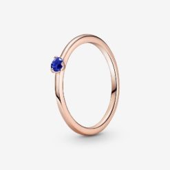 Roos Stellair Blauw Solitaire Ring Pandora België