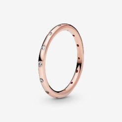 Rose Eenvoudige Sprankelende Pandora Belgie Band Ring