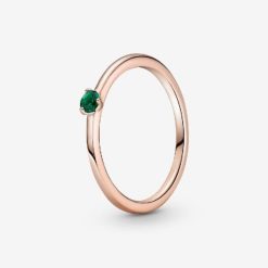 Roze Groene Solitaire Pandora Belgie Ring