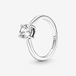 Sprankelende Solitaire Pandora Belgische Mode Ring