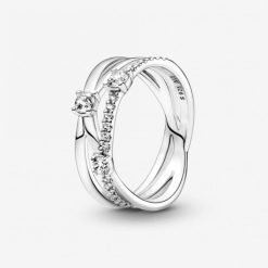 Sprankelende Triple Band Pandora Belgie Ring